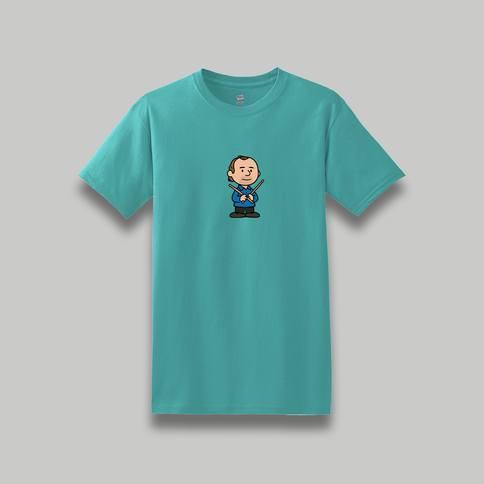 Phil Collins Retro Cartoon T-Shirt - Phil Colins Peanuts Style Tee