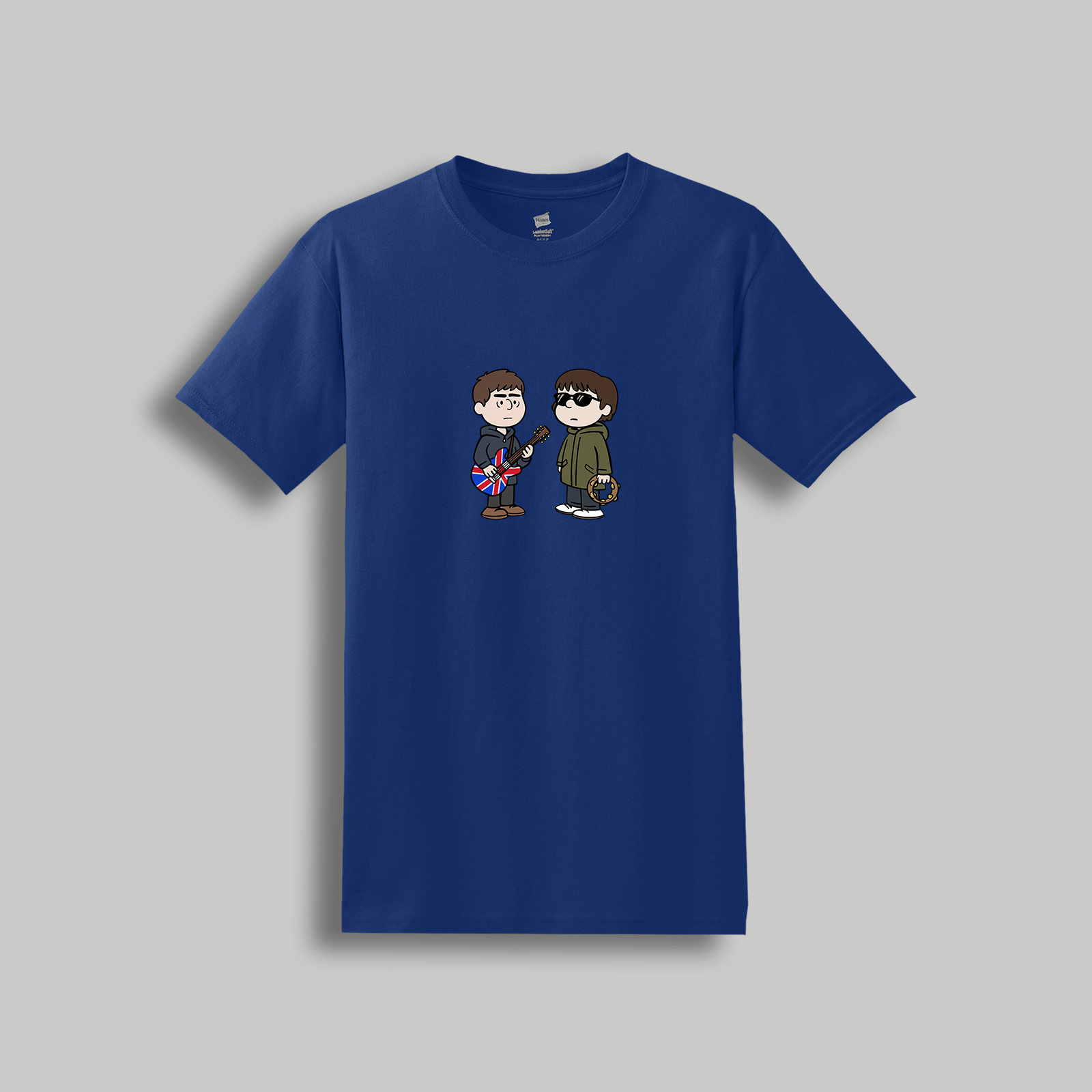 Oasis Brothers Retro Cartoon Tee – Liam and Noel Gallagher Britpop Band Graphic Shirt