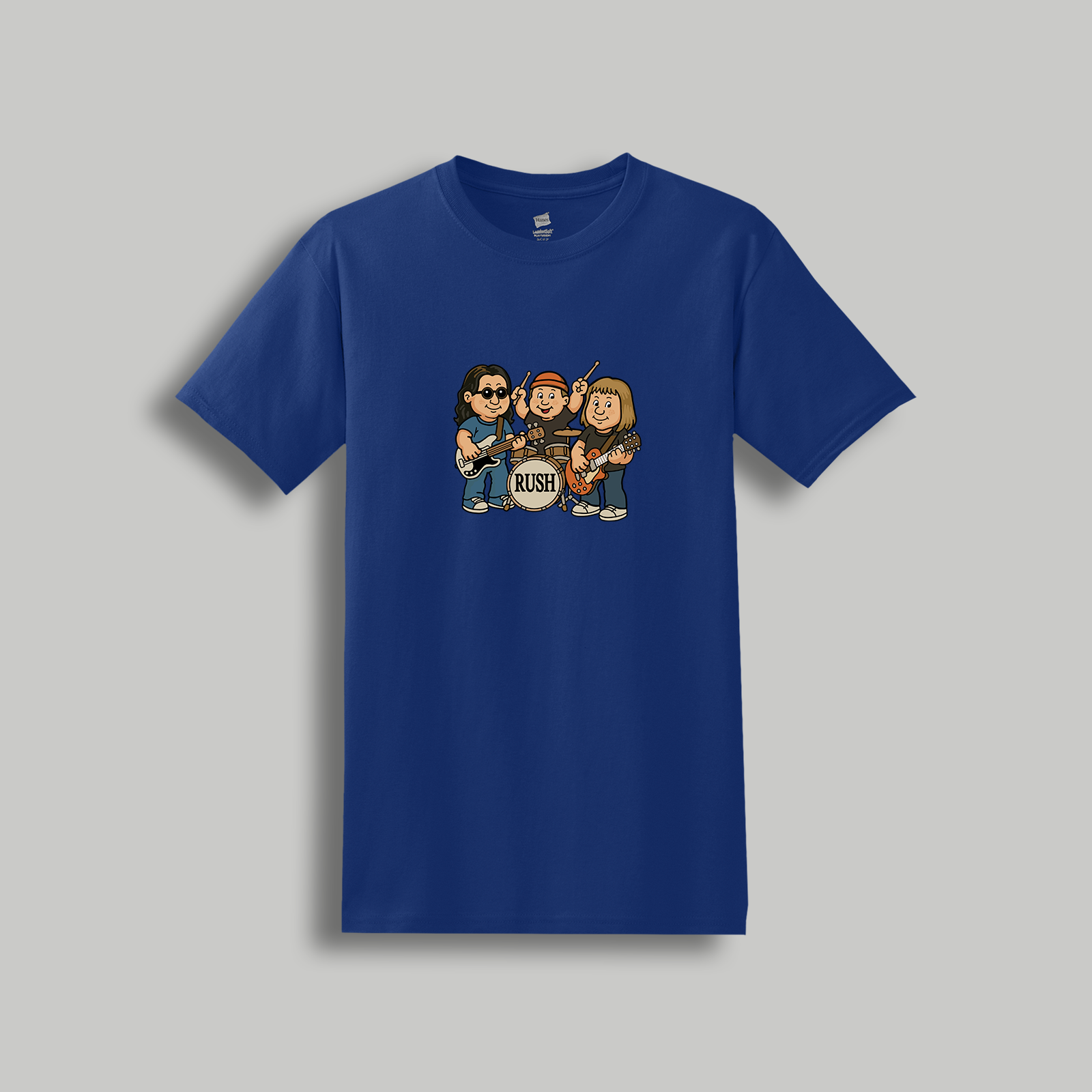 Rush Retro Cartoon Band T-Shirt – Vintage Rock Graphic Tee for Music Fans