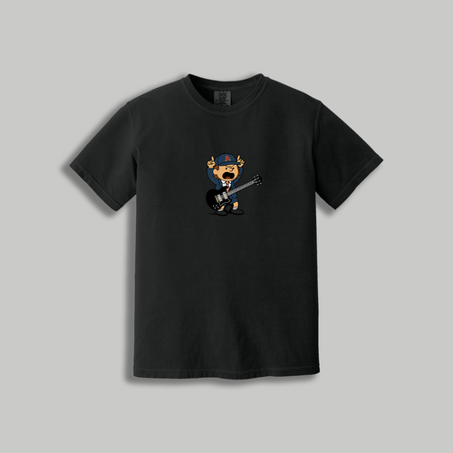 AC/DC Angus Young Retro Cartoon T-Shirt – Rock Band x Peanuts Style Tee