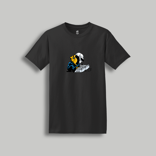 Daft Punk Retro Cartoon T-Shirt – Electronic Music x Peanuts Inspired Tee