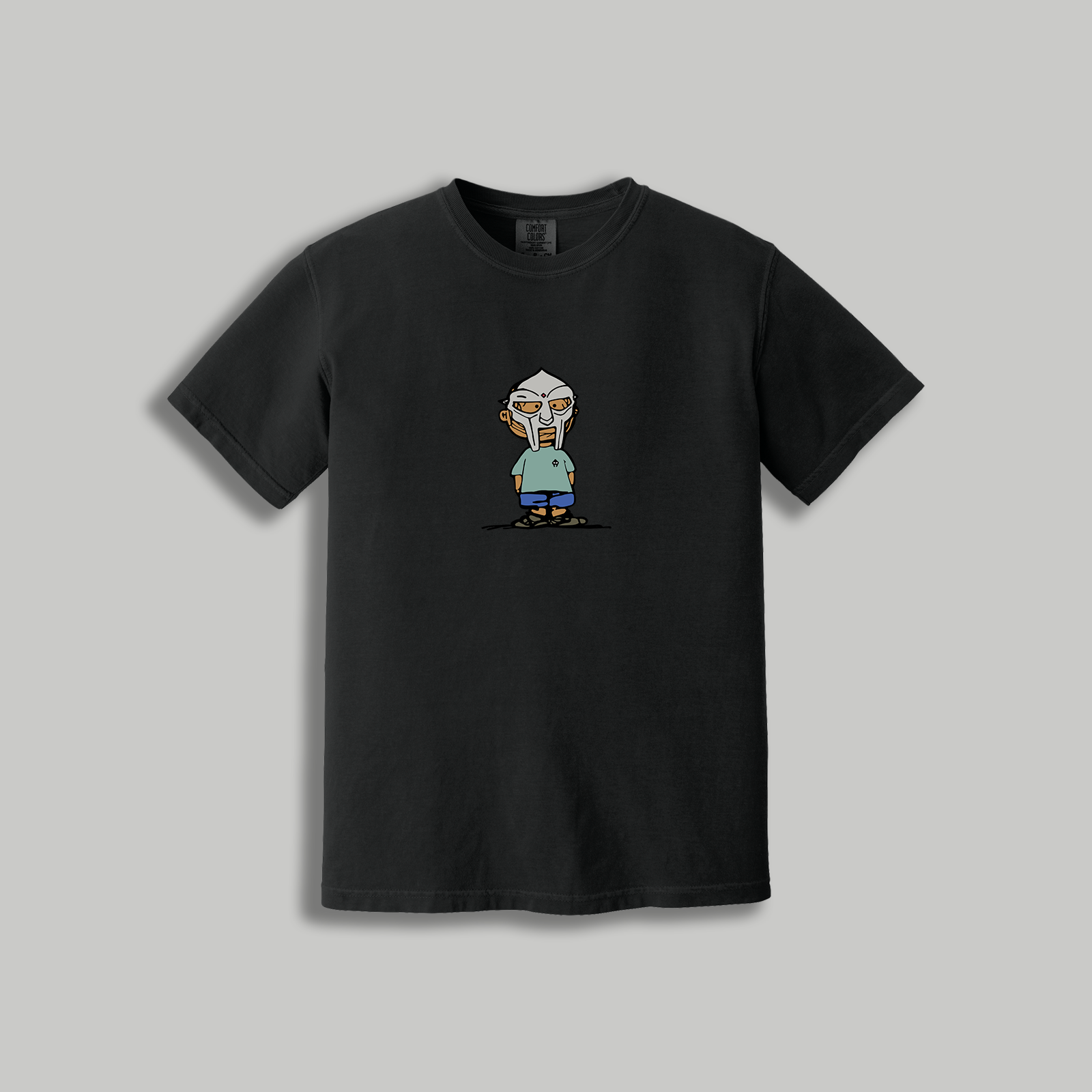 MF DOOM Retro Cartoon T-Shirt – Retro Rap x Peanuts Inspired Masked Tee