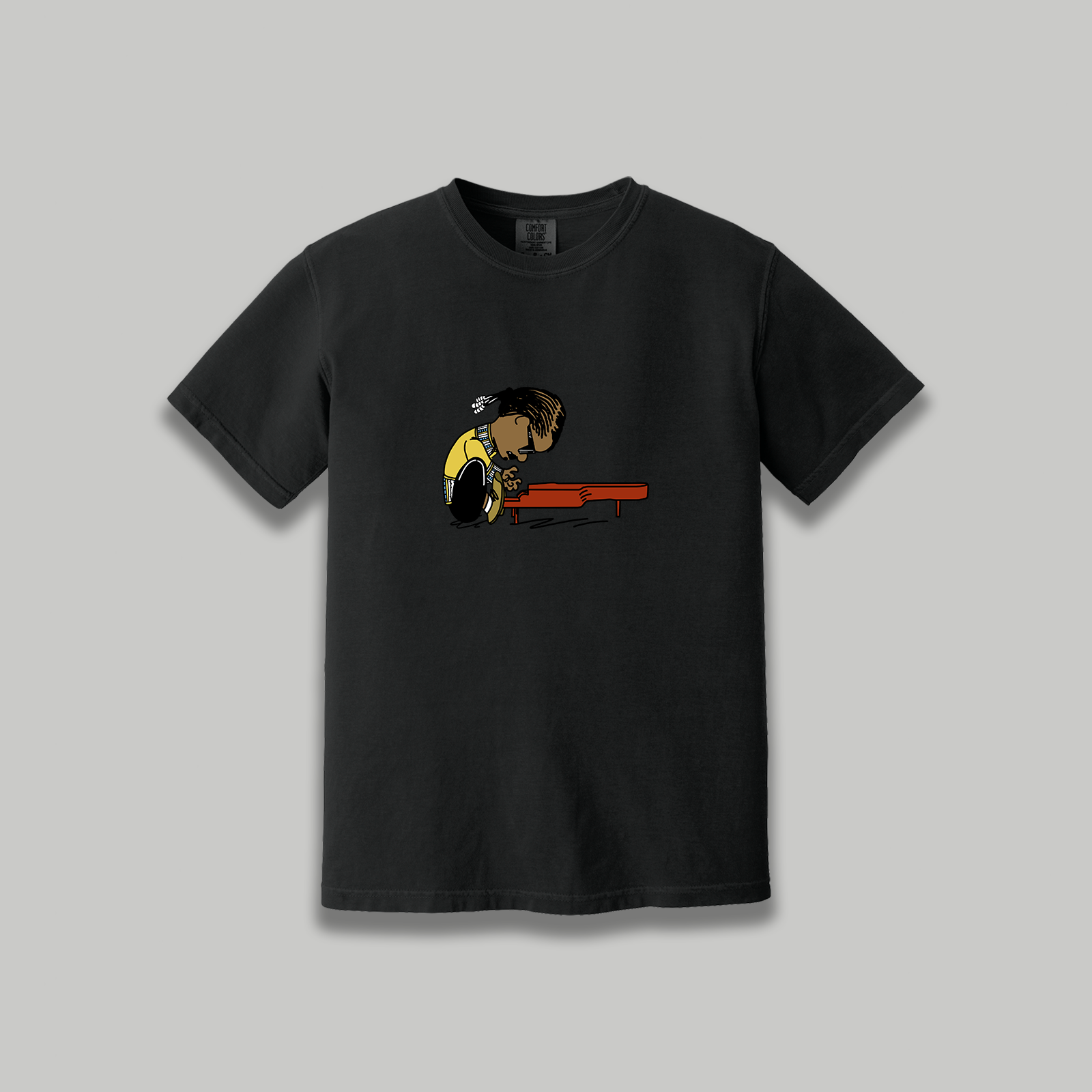 Stevie Wonder Retro Cartoon T-Shirt - R&B Music Tribute Tee