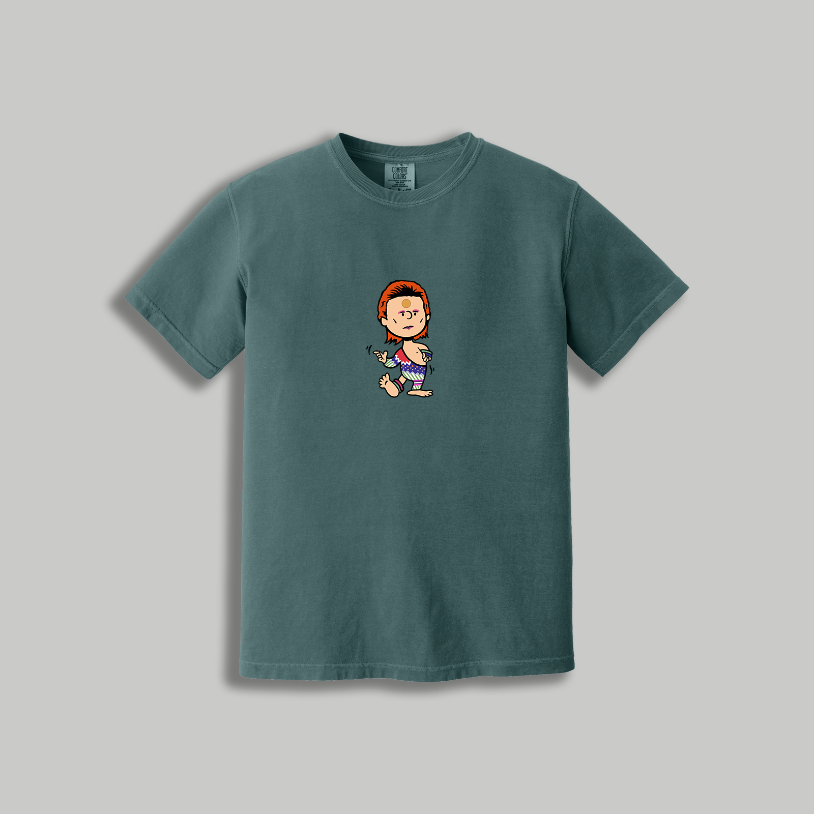 David Bowie Retro Cartoon T-Shirt – Ziggy Stardust x Peanuts Inspired Tee