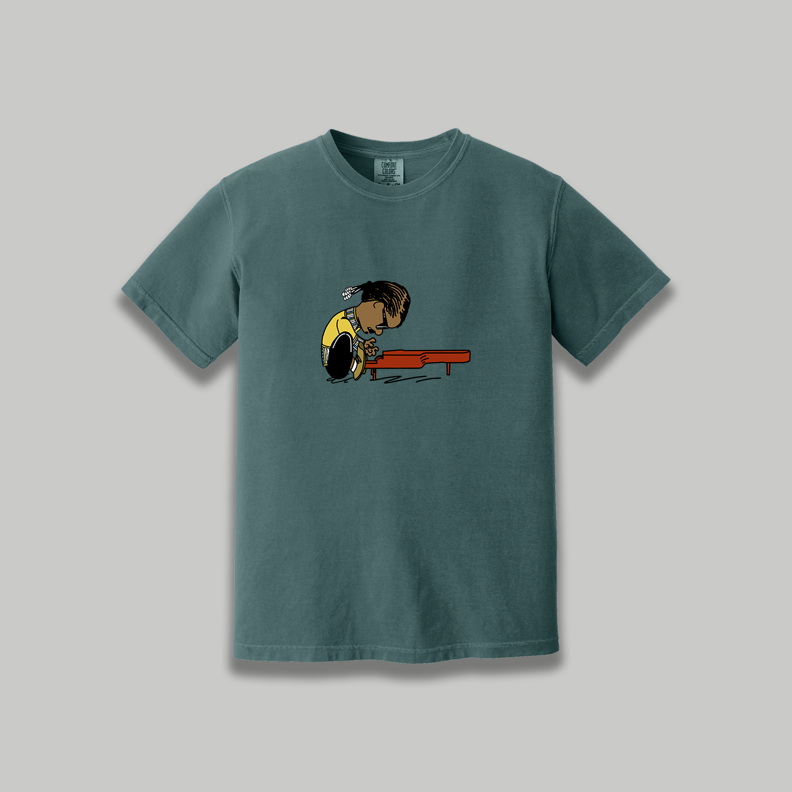 Stevie Wonder Retro Cartoon T-Shirt - R&B Music Tribute Tee
