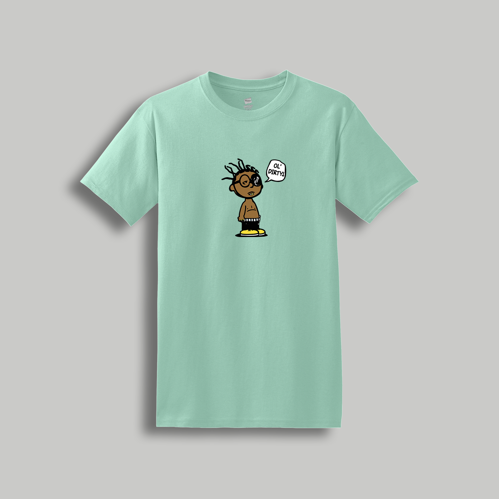 Ol’ Dirty Bastard Peanuts-Style Graphic Tee – Retro Cartoon Hip-Hop Icon Shirt