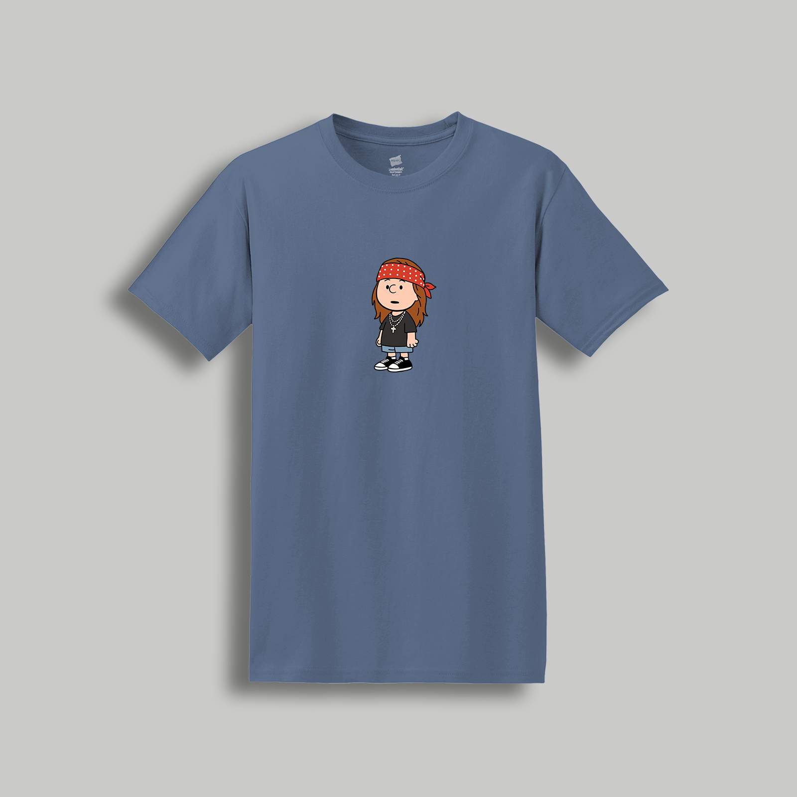 Axl Rose Peanuts-Style Guns N’ Roses Tee – Retro Cartoon Rock Legend Graphic Shirt