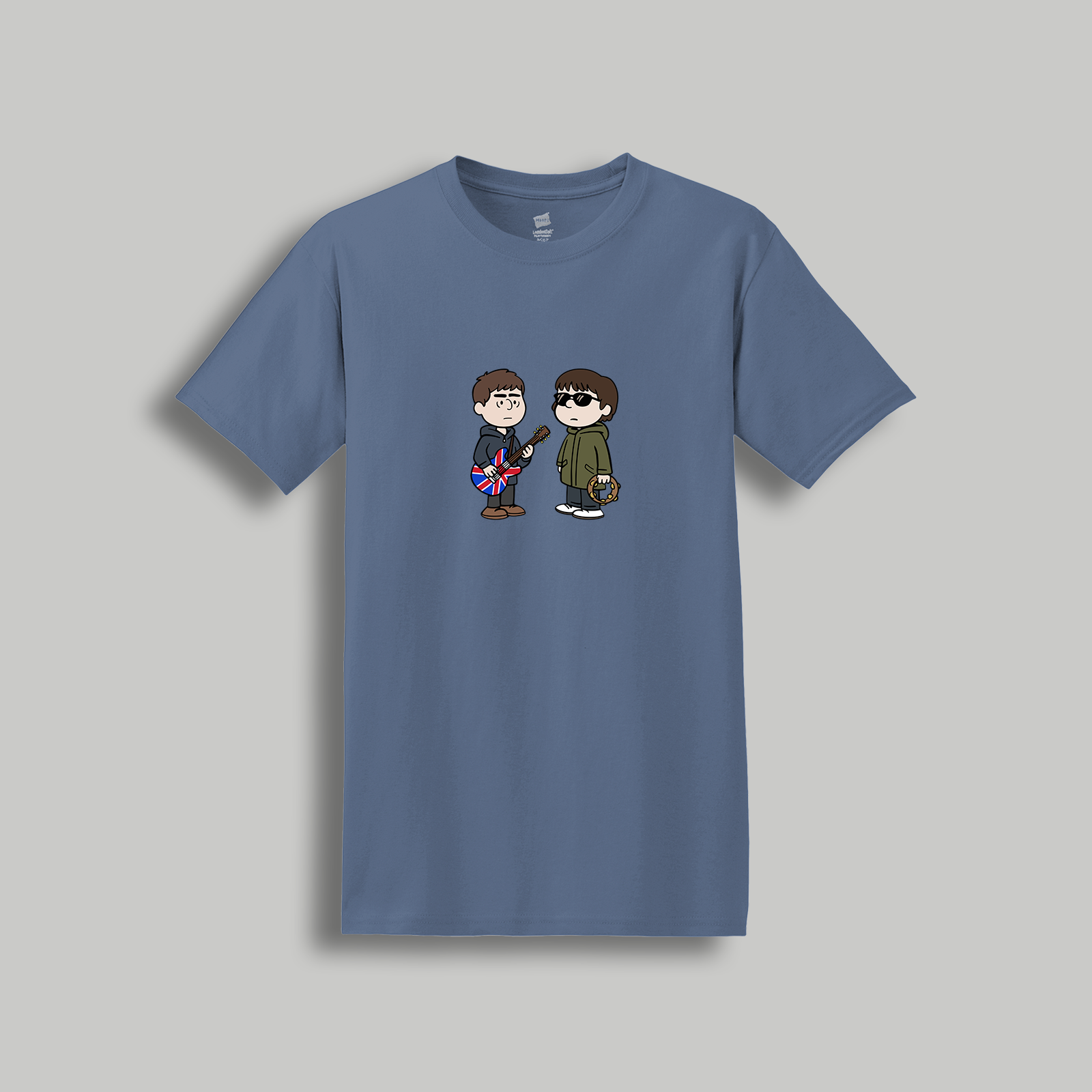 Oasis Brothers Retro Cartoon Tee – Liam and Noel Gallagher Britpop Band Graphic Shirt