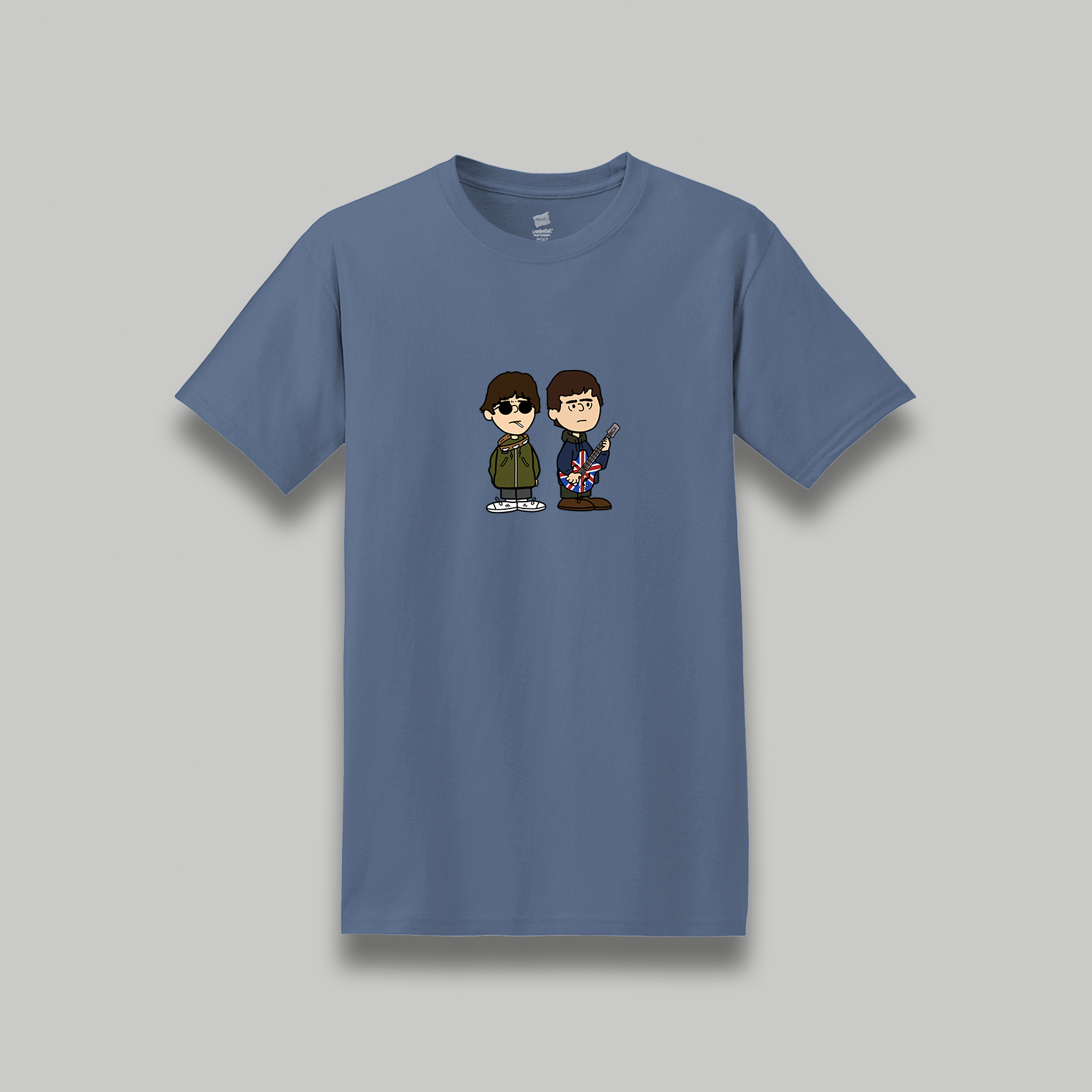 Oasis Liam & Noel Gallagher Retro Cartoon Style Graphic T-Shirt | Unisex Music Tee