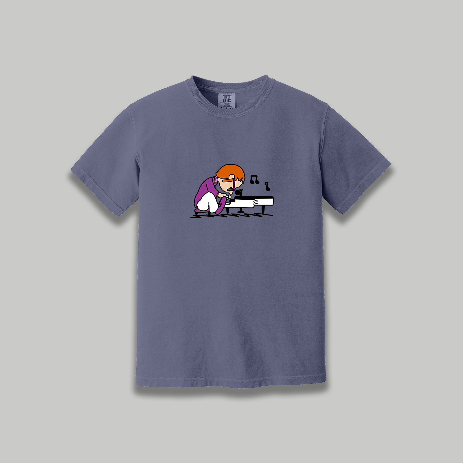 Elton John x Peanut Inspired T-Shirt – Vintage Style Rock Cartoon Graphic Tee