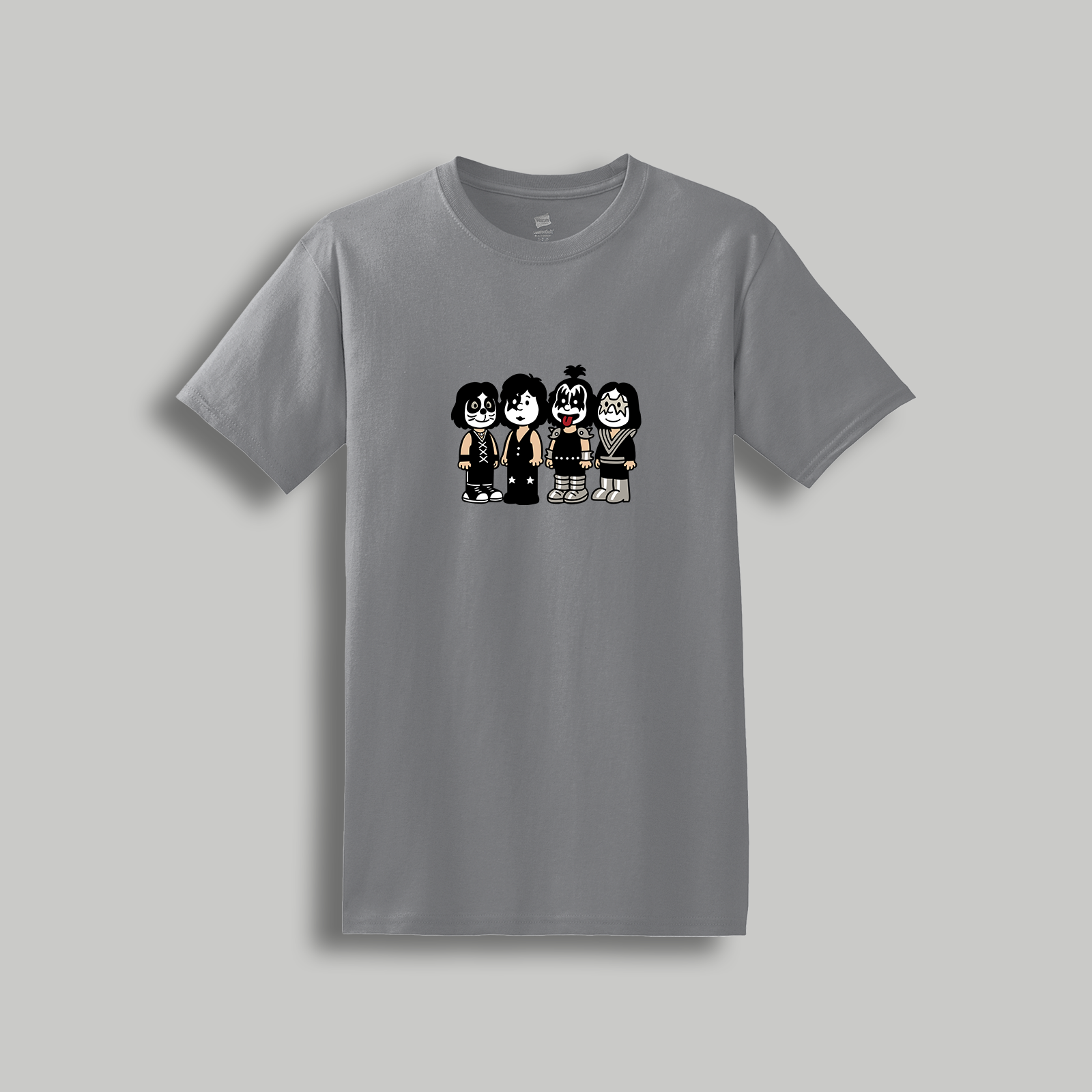 Kiss Retro Cartoon T-Shirt: Vintage Style Rock & Roll Band Tee