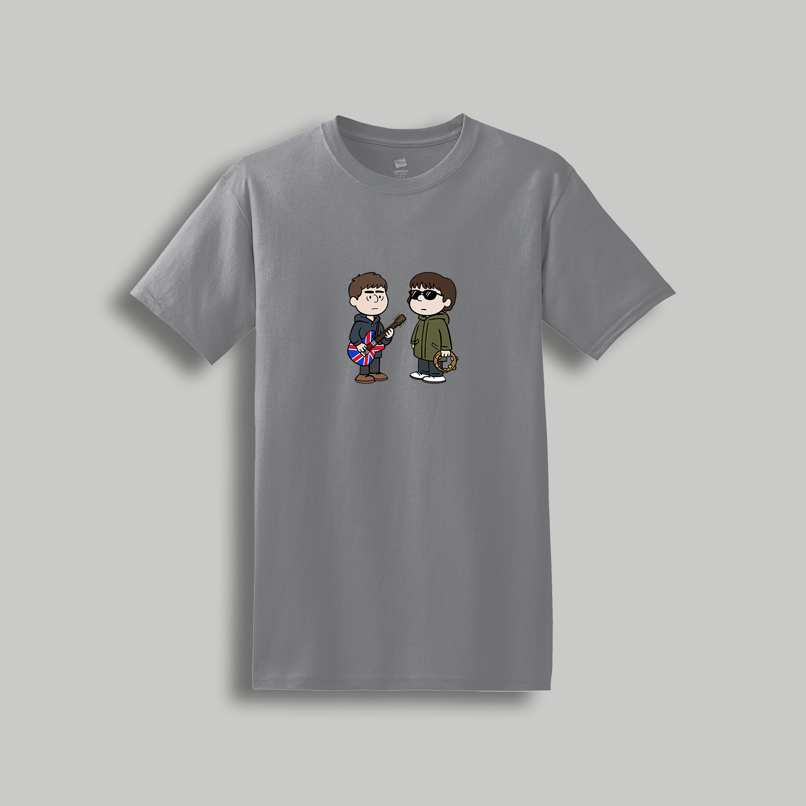 Oasis Brothers Retro Cartoon Tee – Liam and Noel Gallagher Britpop Band Graphic Shirt