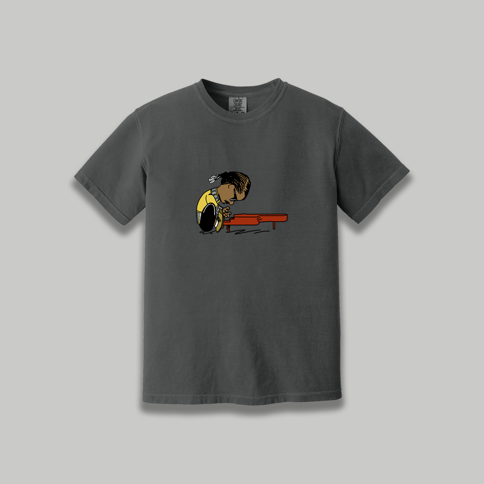 Stevie Wonder Retro Cartoon T-Shirt - R&B Music Tribute Tee