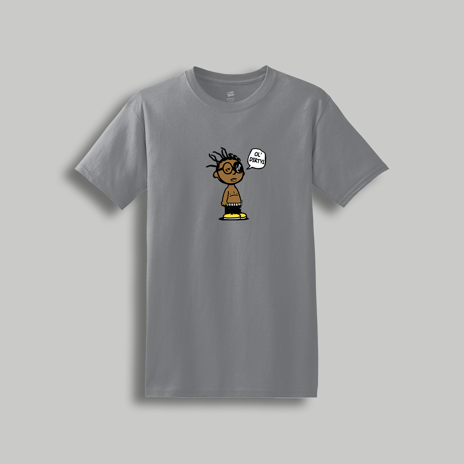 Ol’ Dirty Bastard Peanuts-Style Graphic Tee – Retro Cartoon Hip-Hop Icon Shirt
