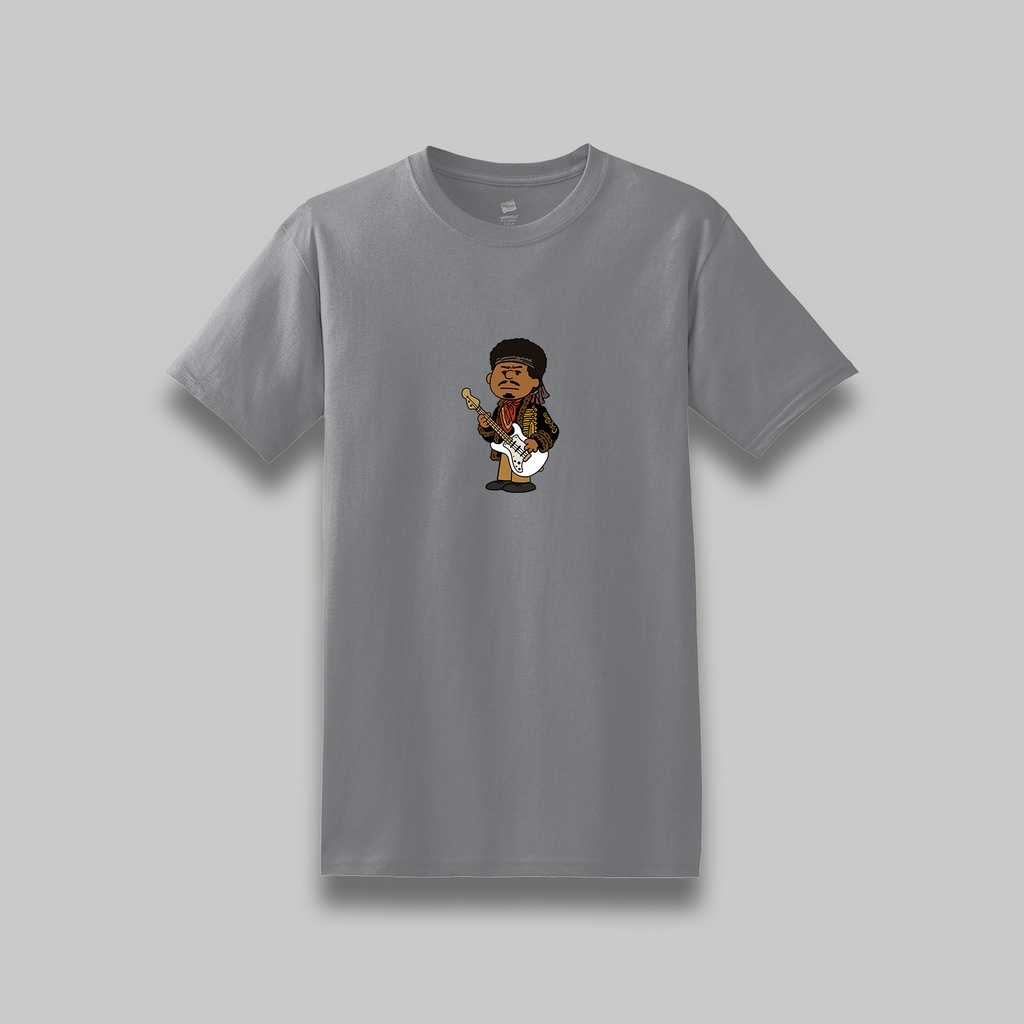 Jimi Hendrix Retro Cartoon T-Shirt: Psychedelic Rock Icon Unisex Vintage Style Tee