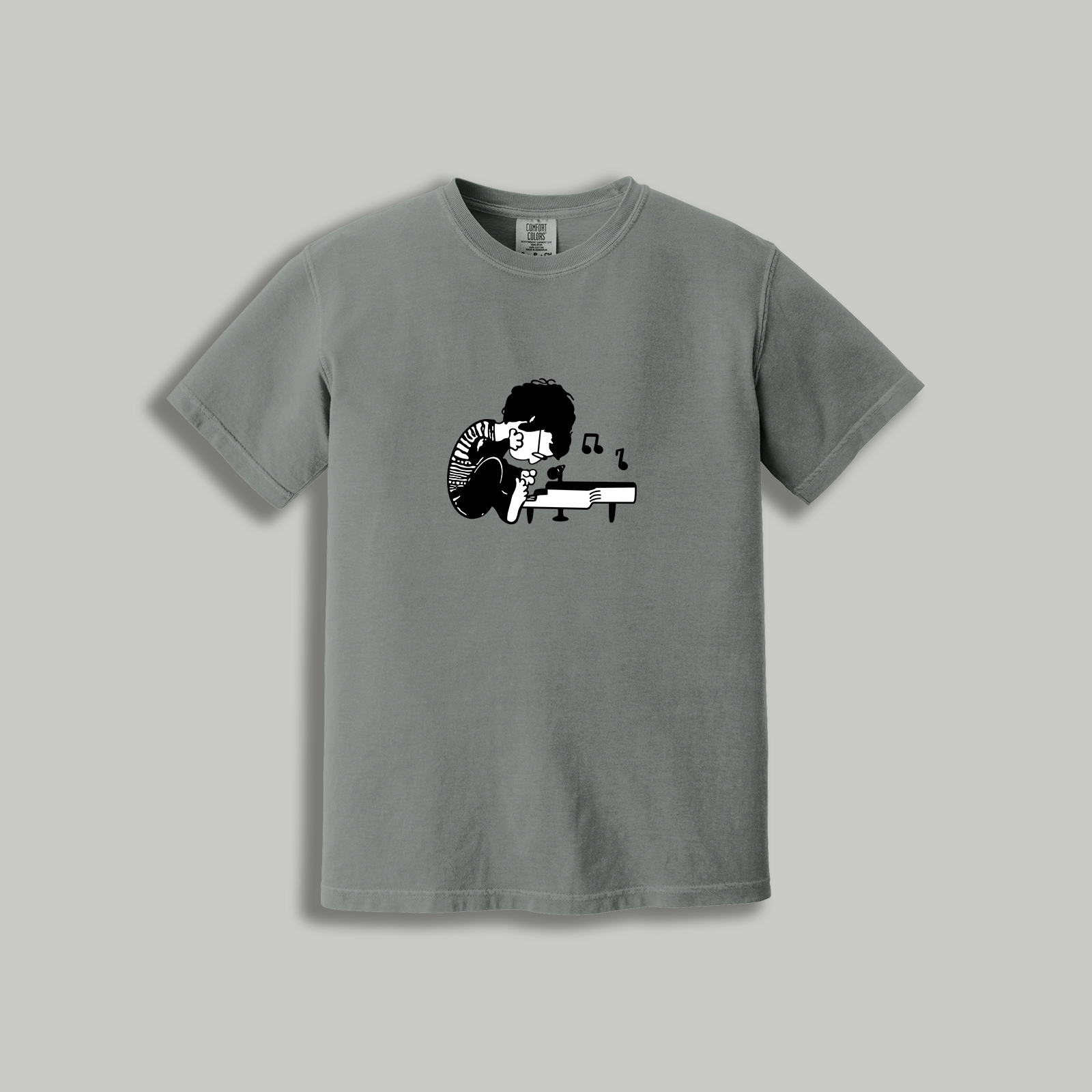John Lennon Retro Cartoon T-Shirt – Beatles x Peanuts Inspired Piano Tee