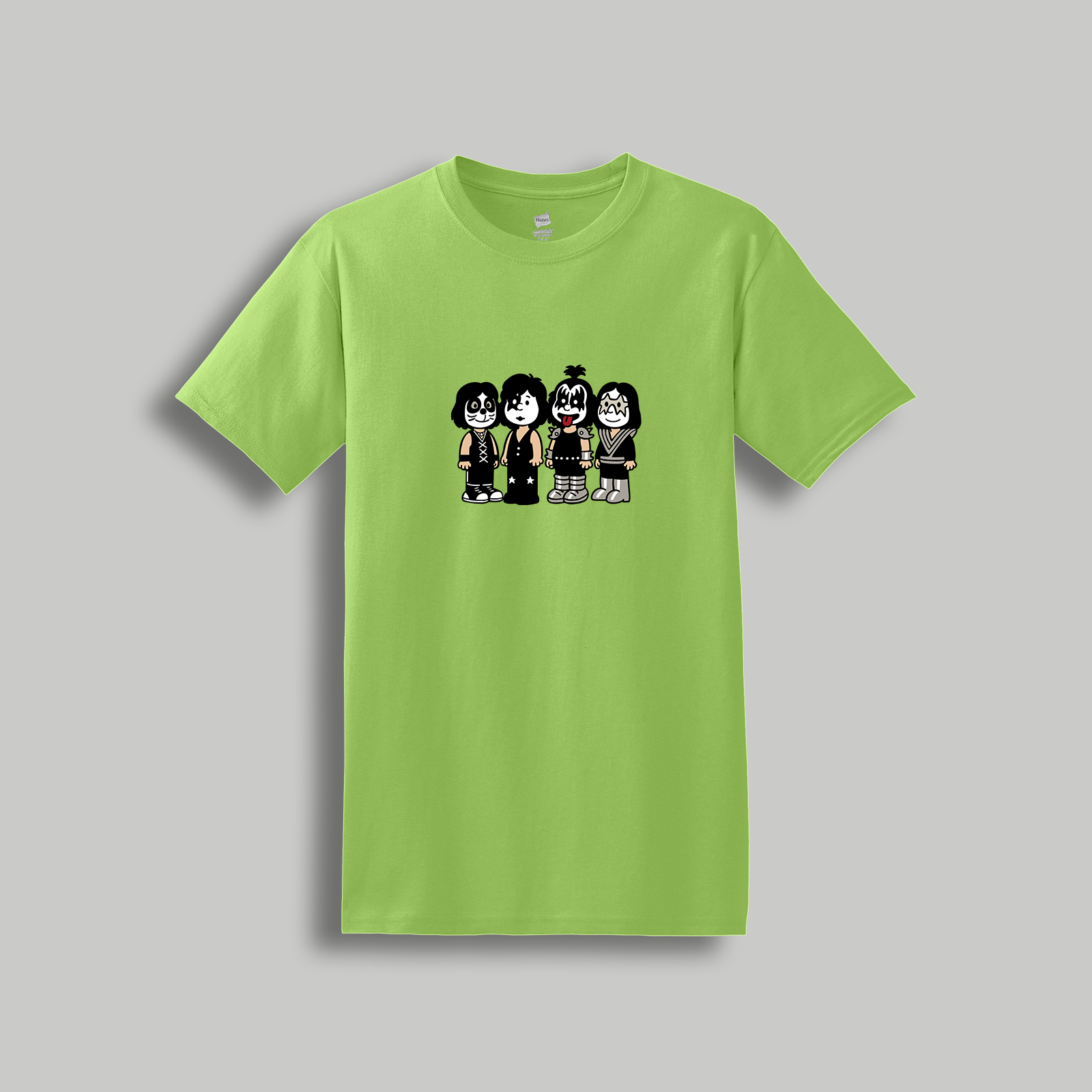 Kiss Retro Cartoon T-Shirt: Vintage Style Rock & Roll Band Tee