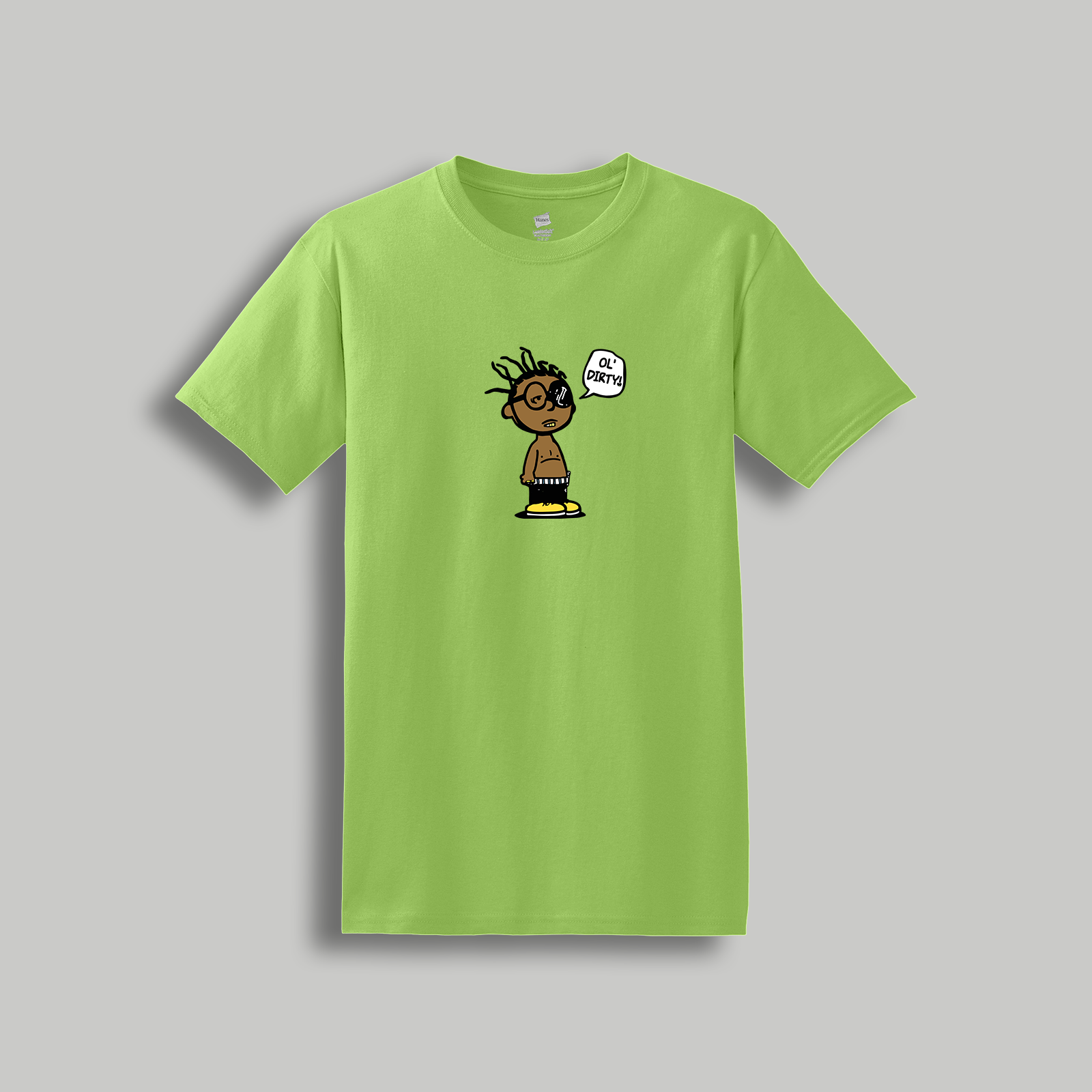 Ol’ Dirty Bastard Peanuts-Style Graphic Tee – Retro Cartoon Hip-Hop Icon Shirt