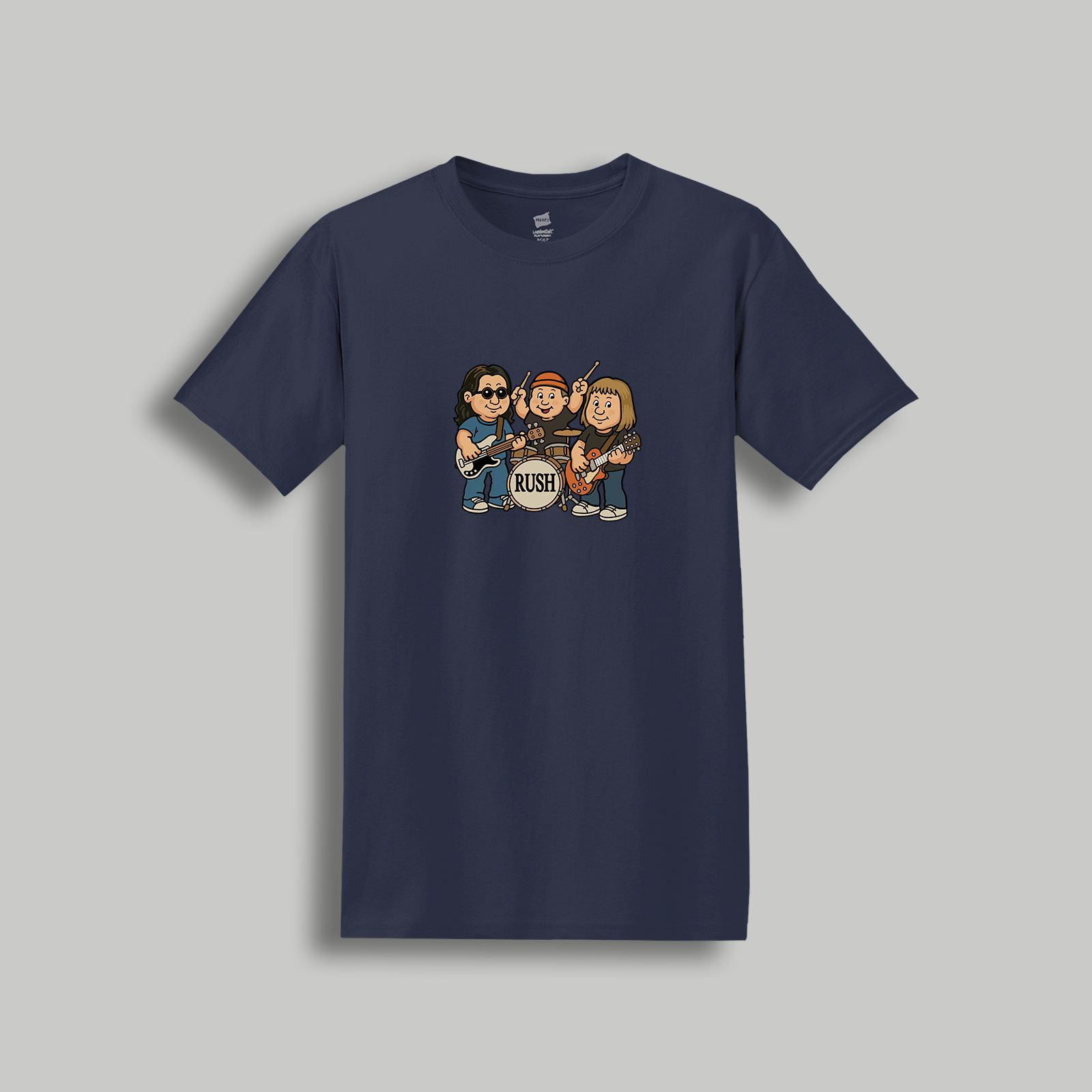 Rush Retro Cartoon Band T-Shirt – Vintage Rock Graphic Tee for Music Fans