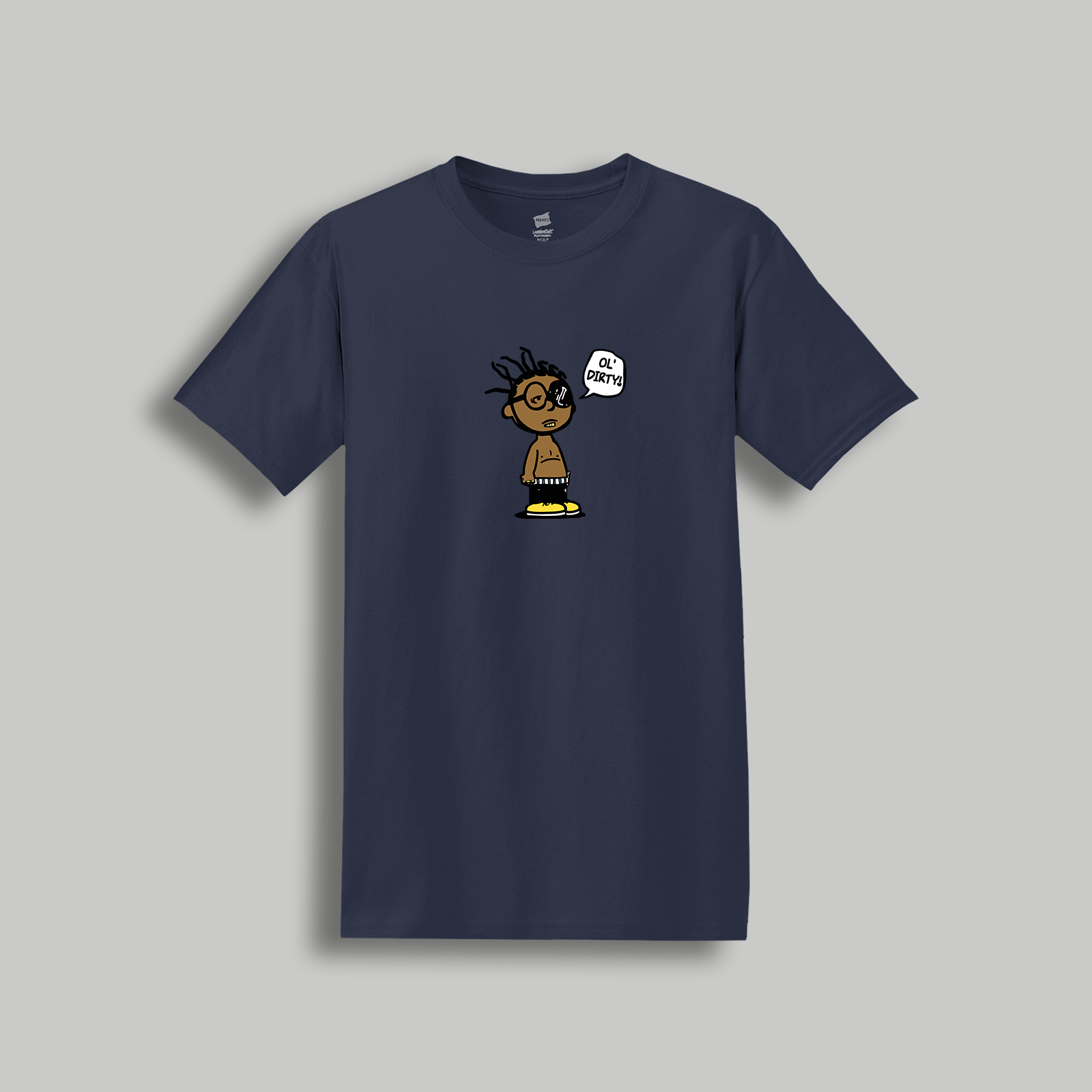 Ol’ Dirty Bastard Peanuts-Style Graphic Tee – Retro Cartoon Hip-Hop Icon Shirt