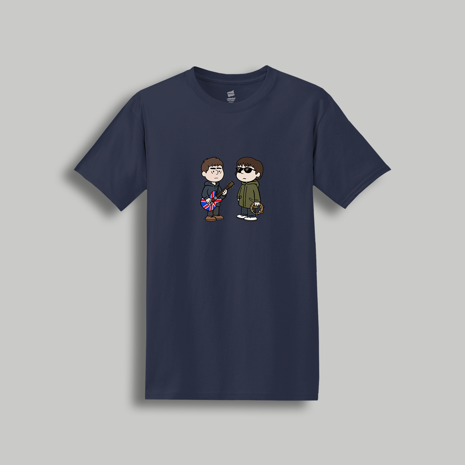 Oasis Brothers Retro Cartoon Tee – Liam and Noel Gallagher Britpop Band Graphic Shirt