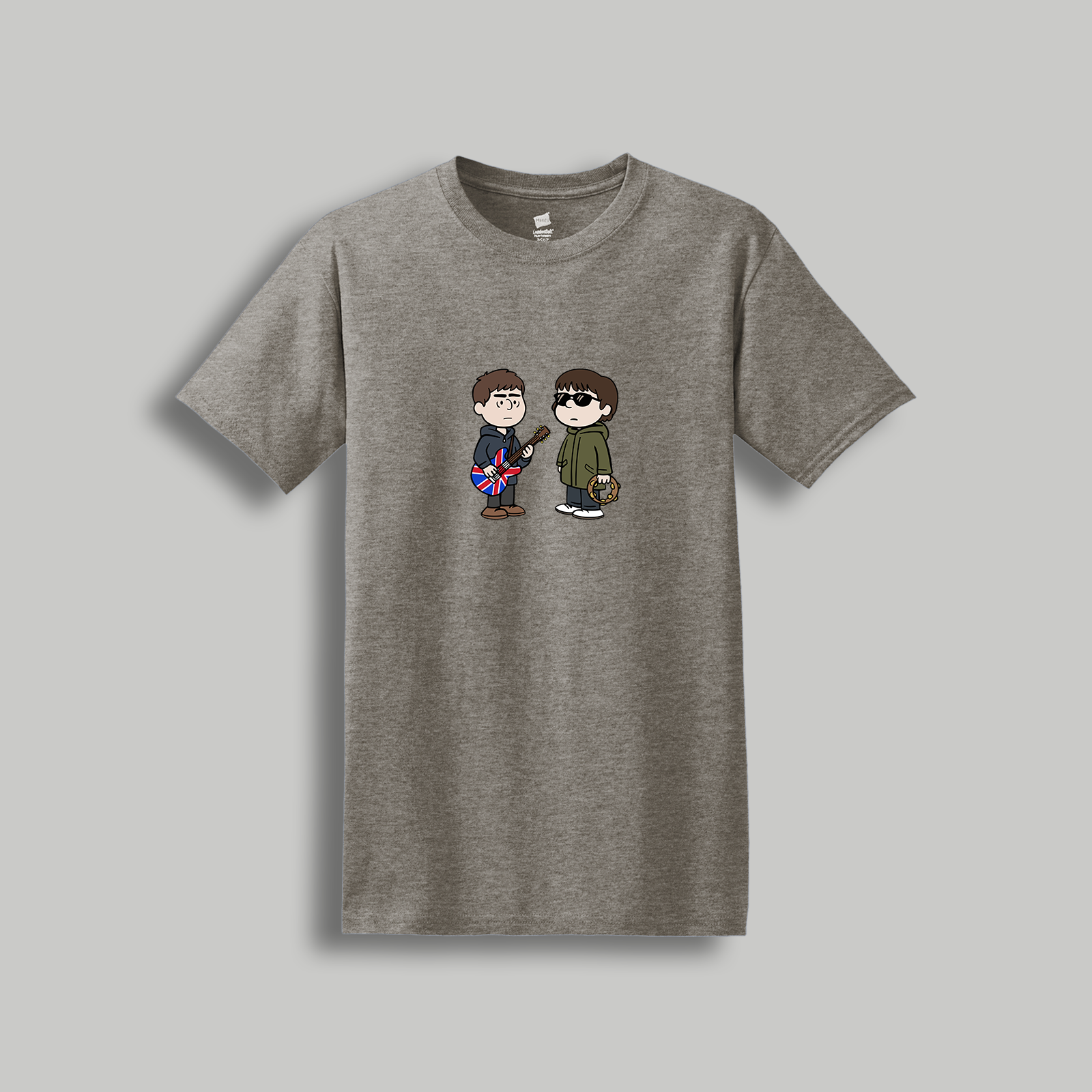 Oasis Brothers Retro Cartoon Tee – Liam and Noel Gallagher Britpop Band Graphic Shirt