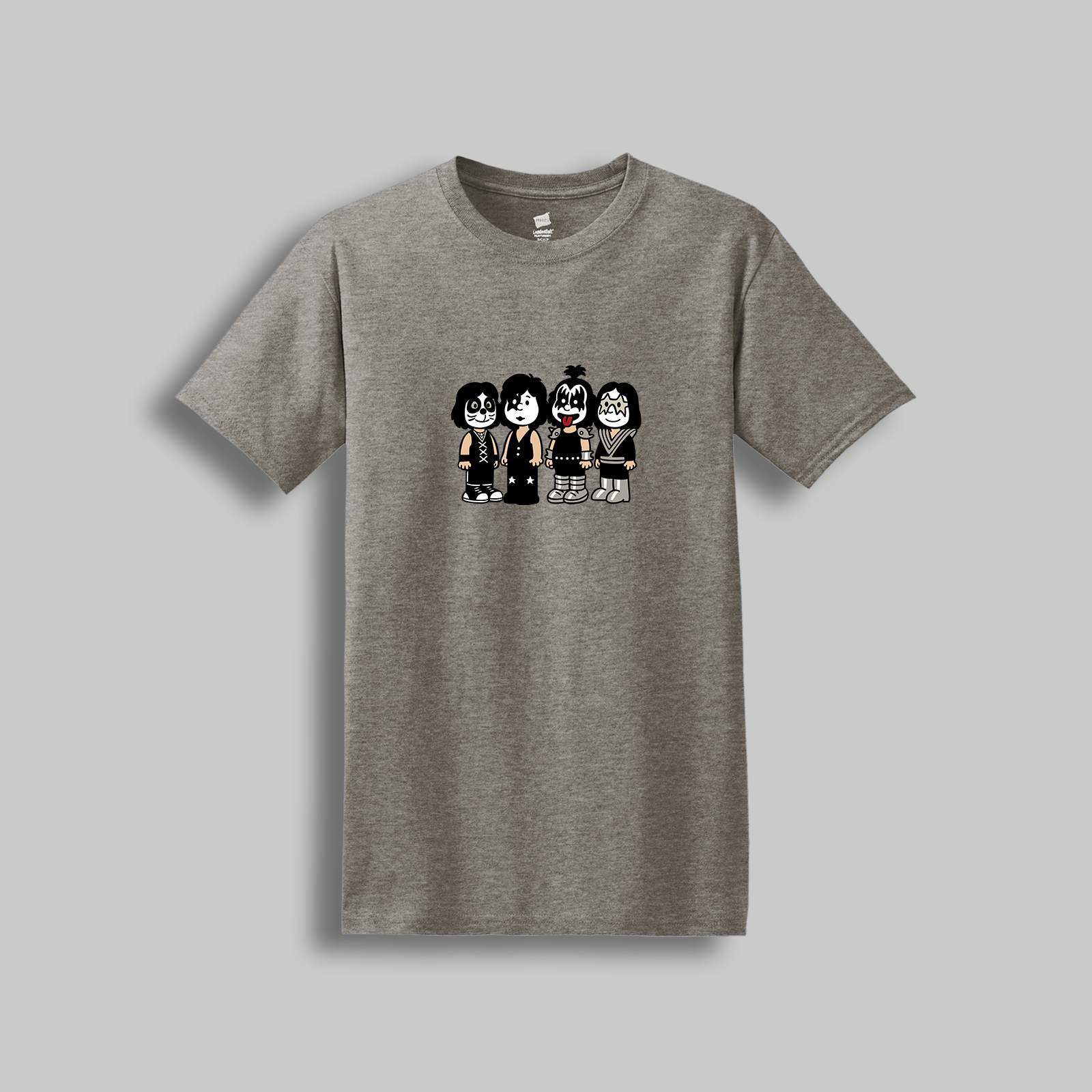 Kiss Retro Cartoon T-Shirt: Vintage Style Rock & Roll Band Tee
