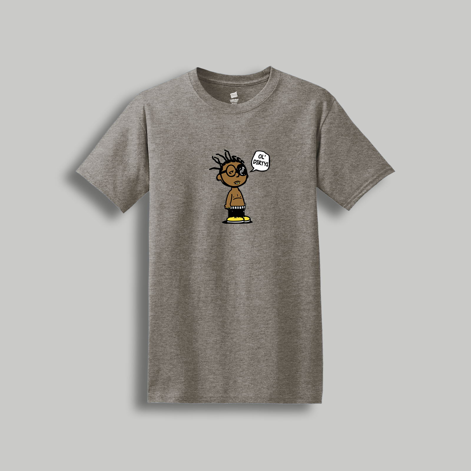 Ol’ Dirty Bastard Peanuts-Style Graphic Tee – Retro Cartoon Hip-Hop Icon Shirt