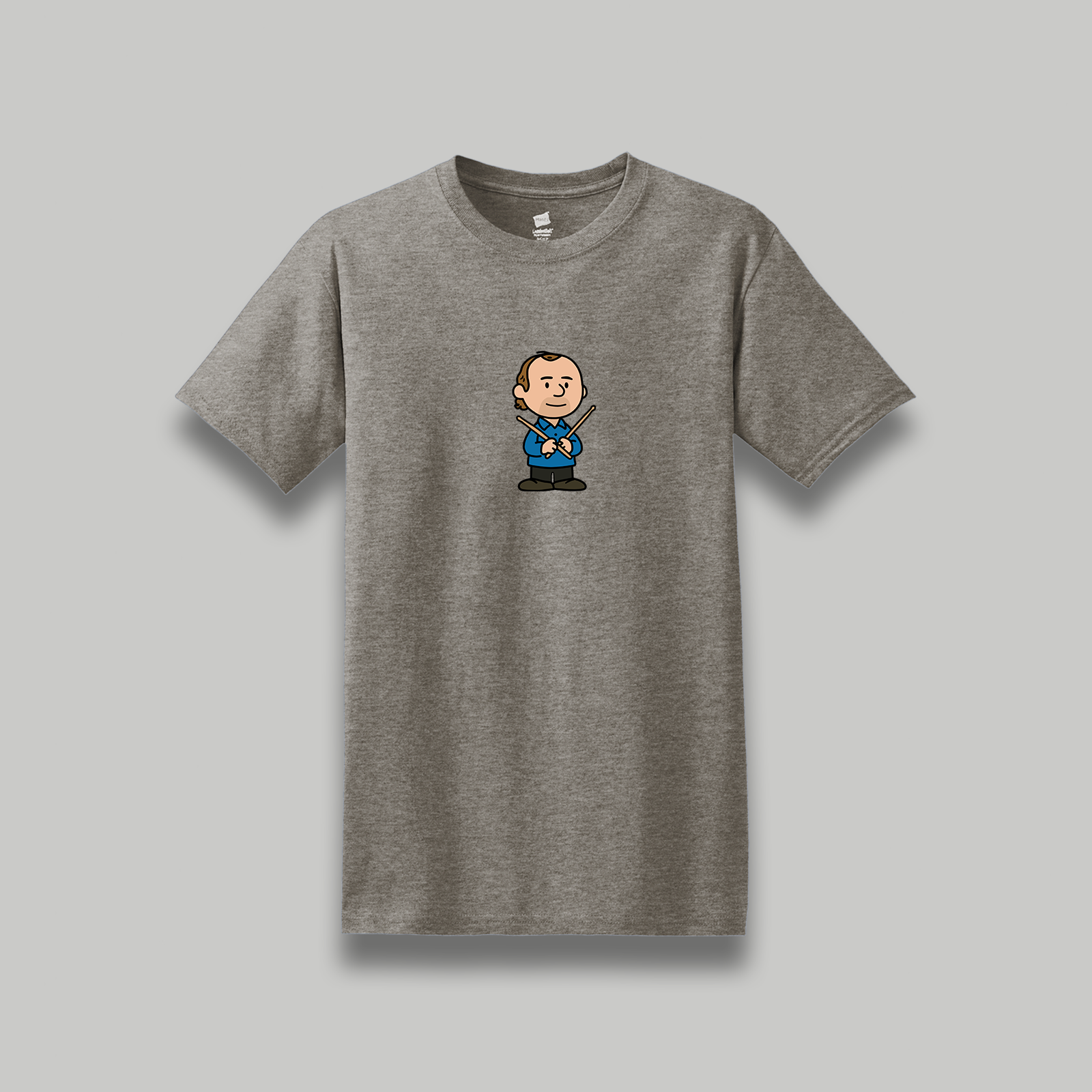 Phil Collins Retro Cartoon T-Shirt - Phil Colins Peanuts Style Tee