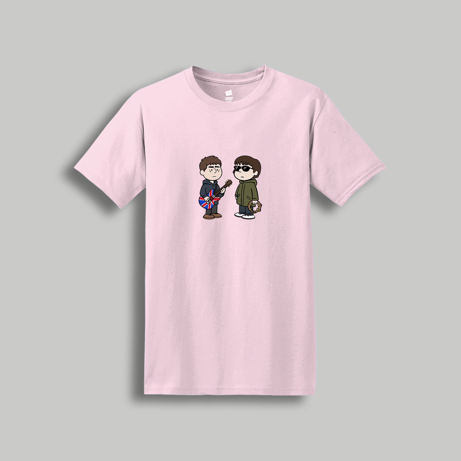 Oasis Brothers Retro Cartoon Tee – Liam and Noel Gallagher Britpop Band Graphic Shirt