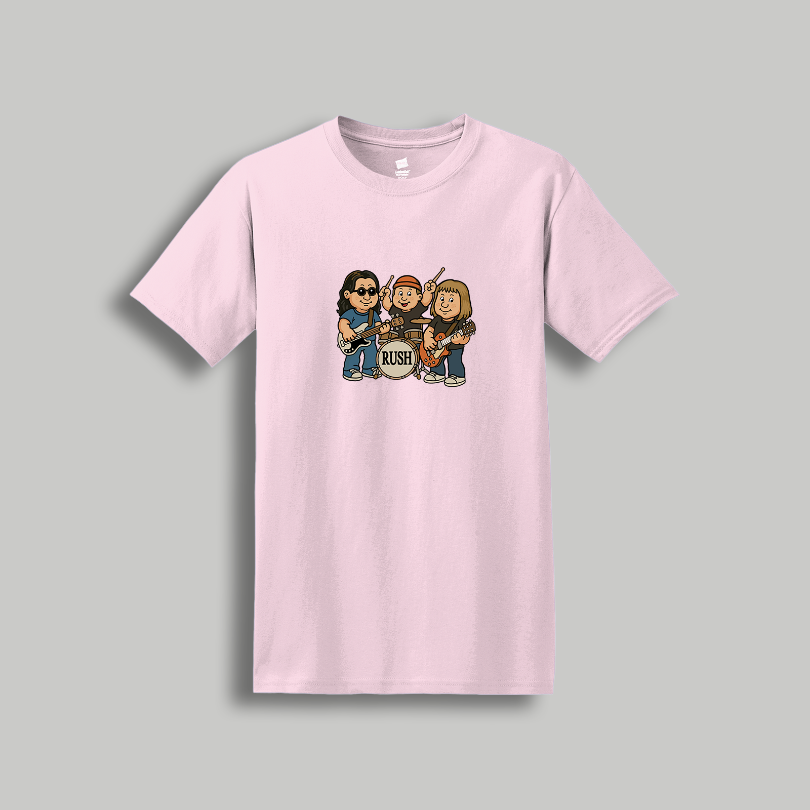 Rush Retro Cartoon Band T-Shirt – Vintage Rock Graphic Tee for Music Fans