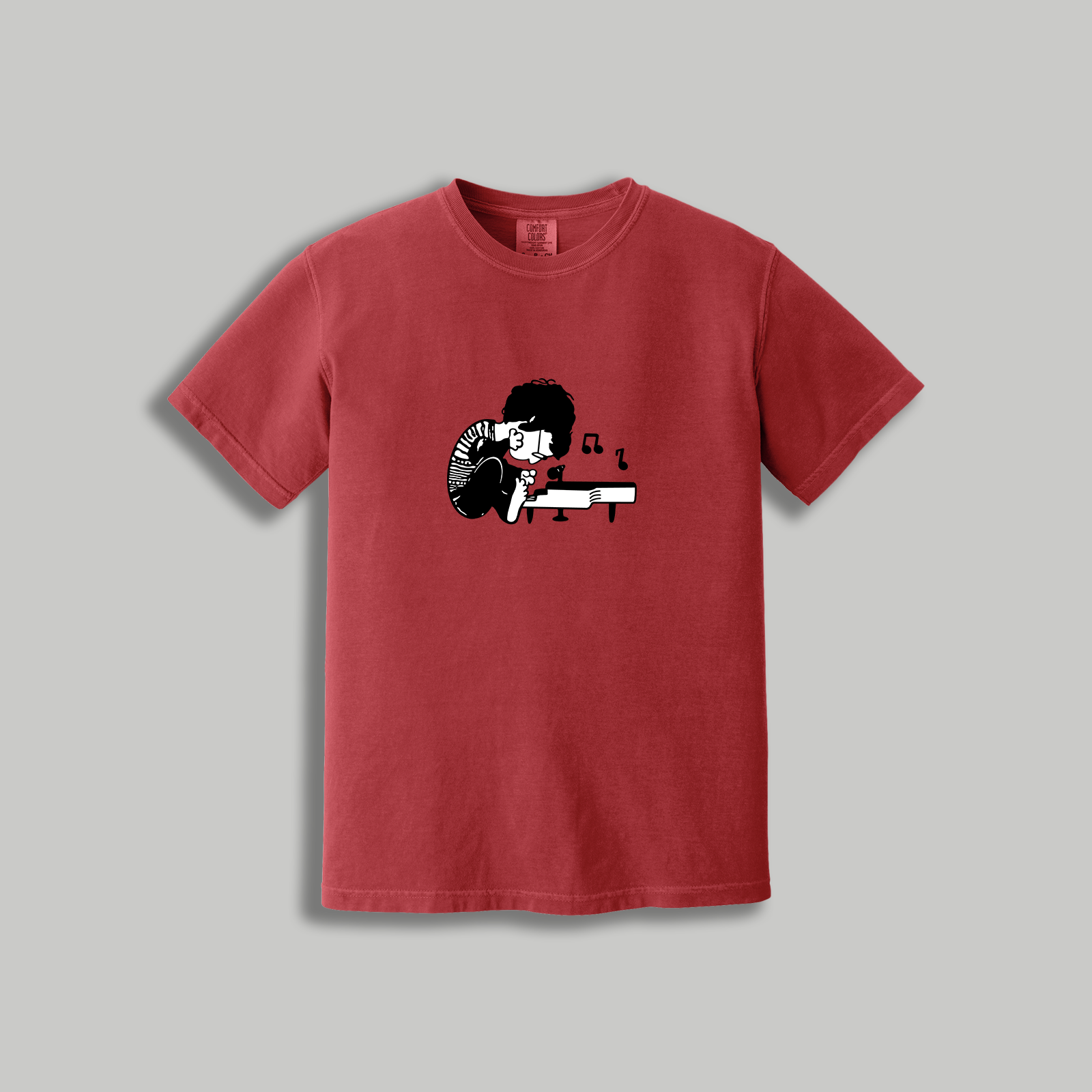 John Lennon Retro Cartoon T-Shirt – Beatles x Peanuts Inspired Piano Tee