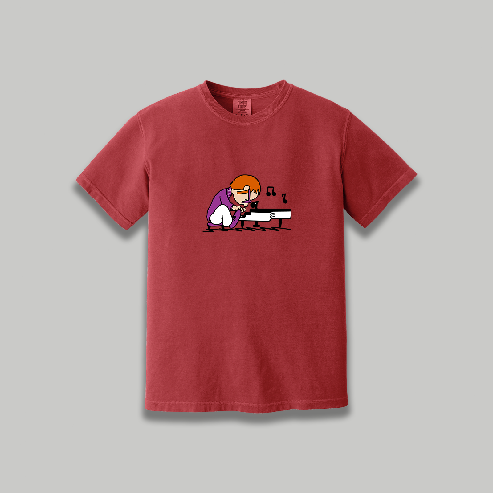 Elton John x Peanut Inspired T-Shirt – Vintage Style Rock Cartoon Graphic Tee