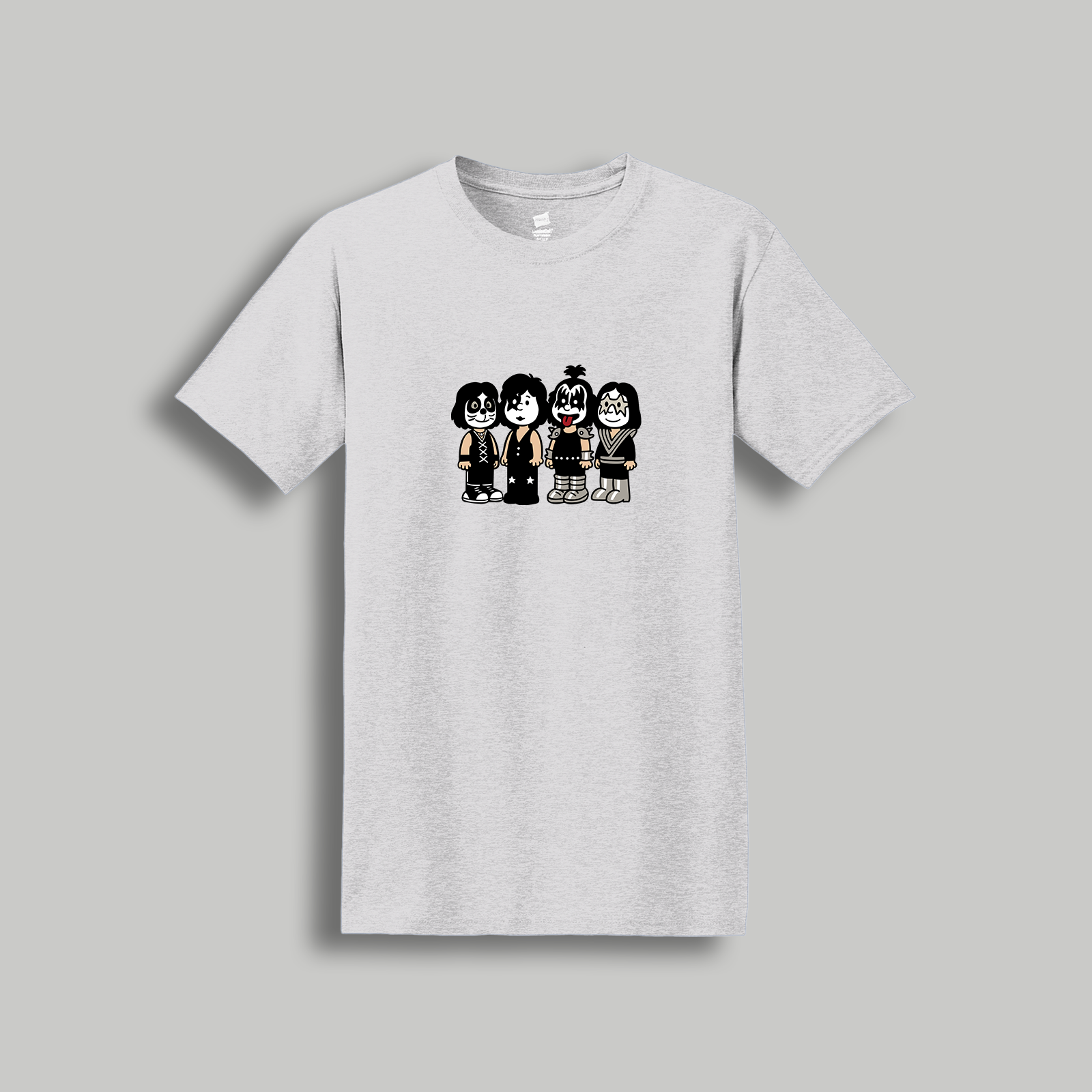 Kiss Retro Cartoon T-Shirt: Vintage Style Rock & Roll Band Tee