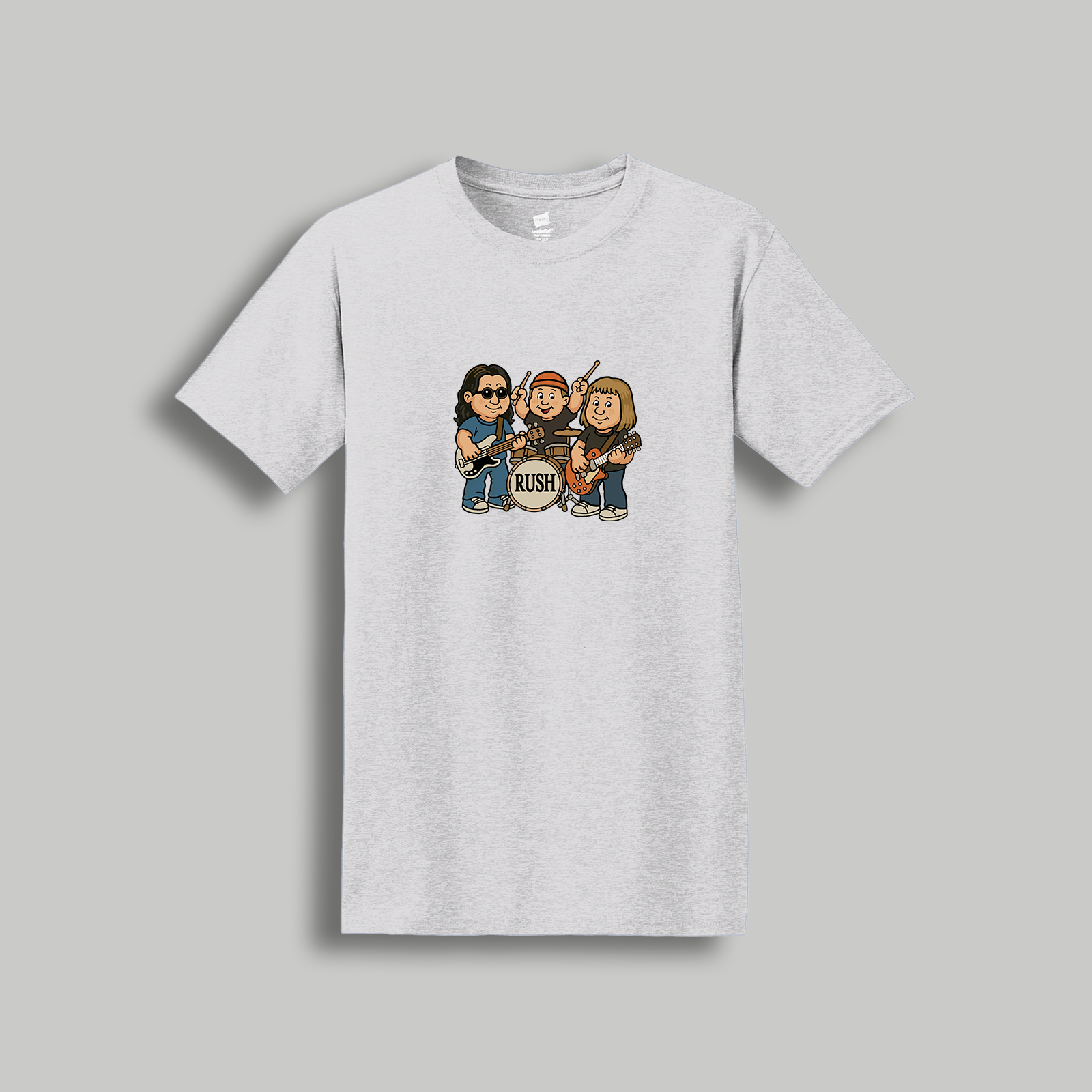 Rush Retro Cartoon Band T-Shirt – Vintage Rock Graphic Tee for Music Fans