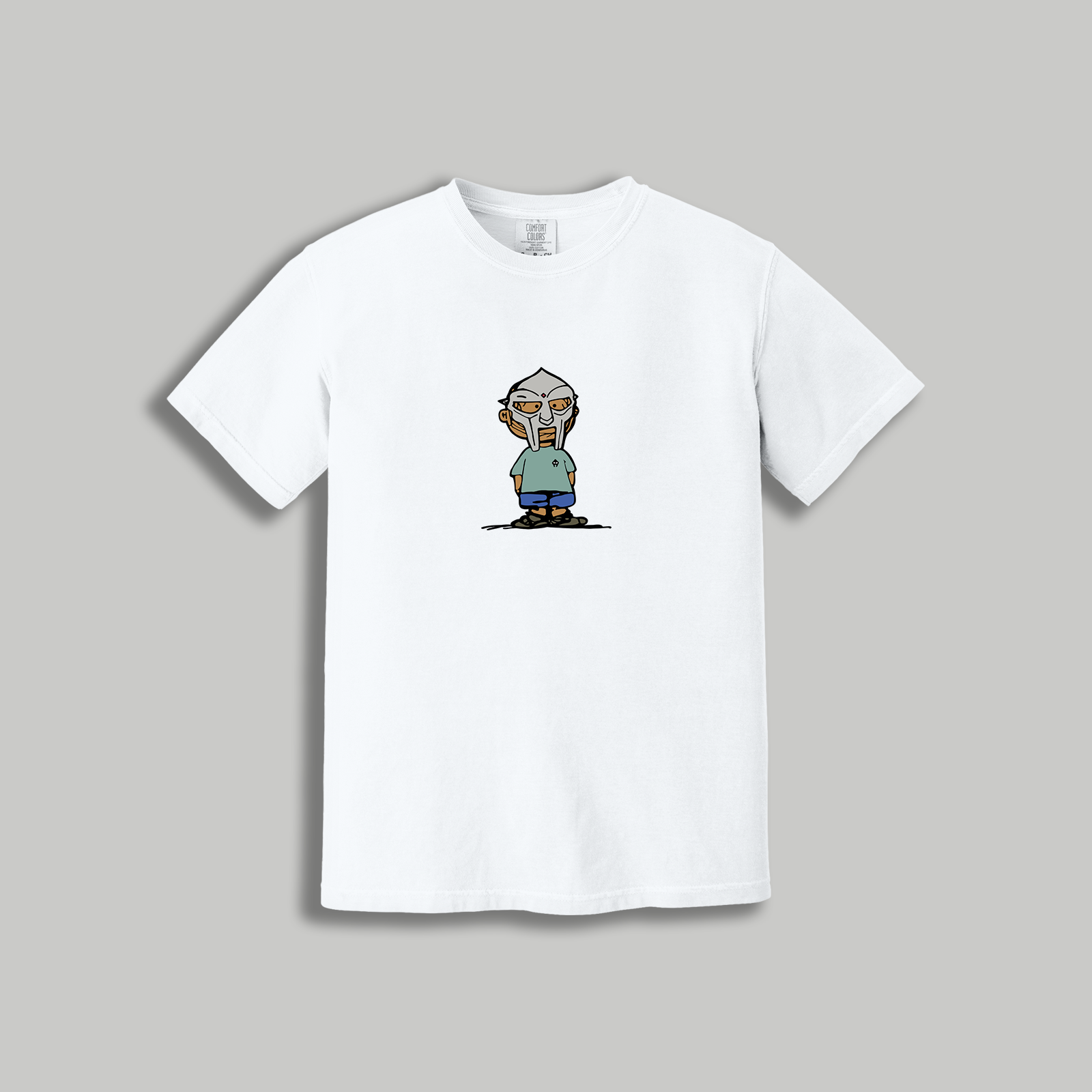 MF DOOM Retro Cartoon T-Shirt – Retro Rap x Peanuts Inspired Masked Tee