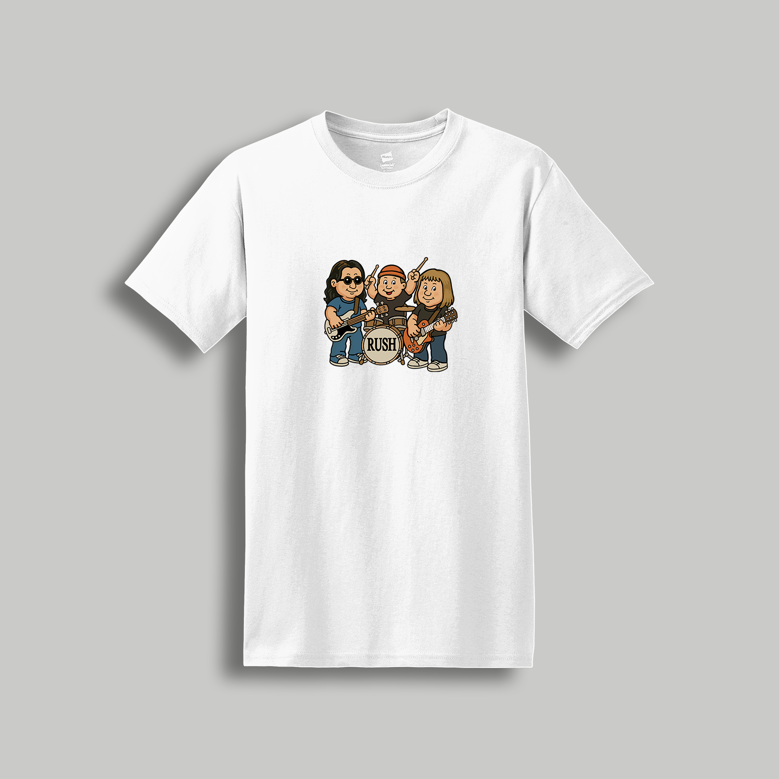 Rush Retro Cartoon Band T-Shirt – Vintage Rock Graphic Tee for Music Fans
