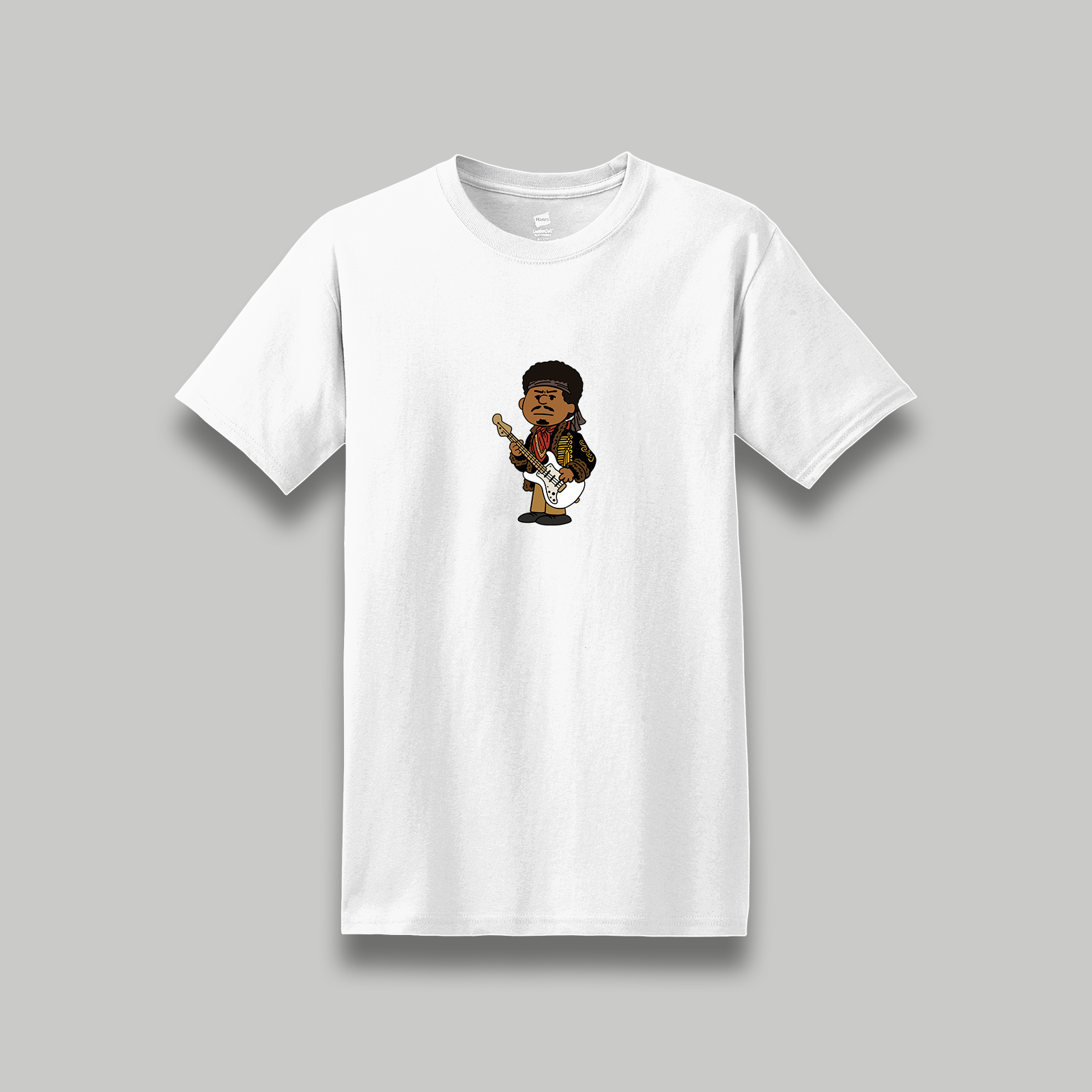 Jimi Hendrix Retro Cartoon T-Shirt: Psychedelic Rock Icon Unisex Vintage Style Tee