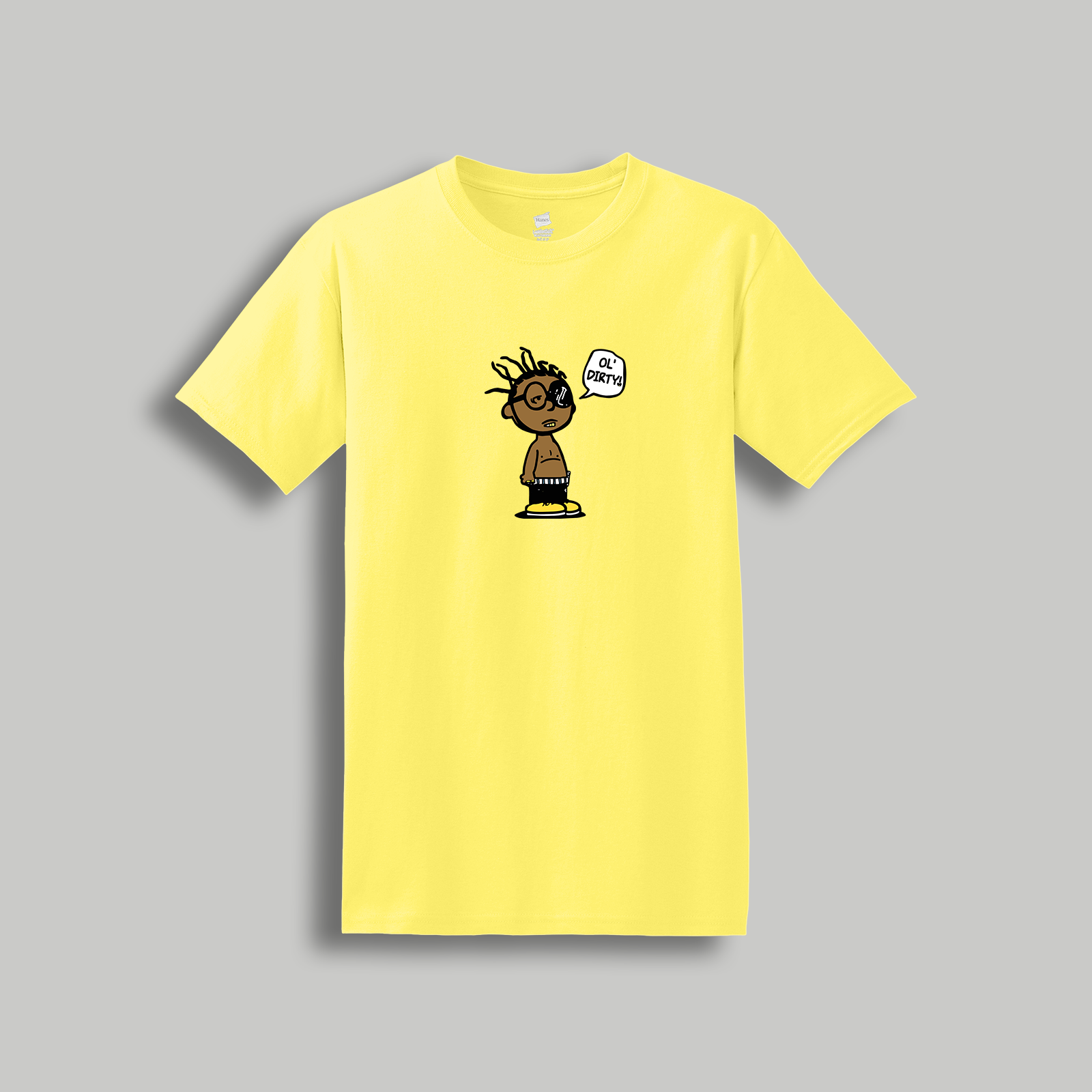 Ol’ Dirty Bastard Peanuts-Style Graphic Tee – Retro Cartoon Hip-Hop Icon Shirt