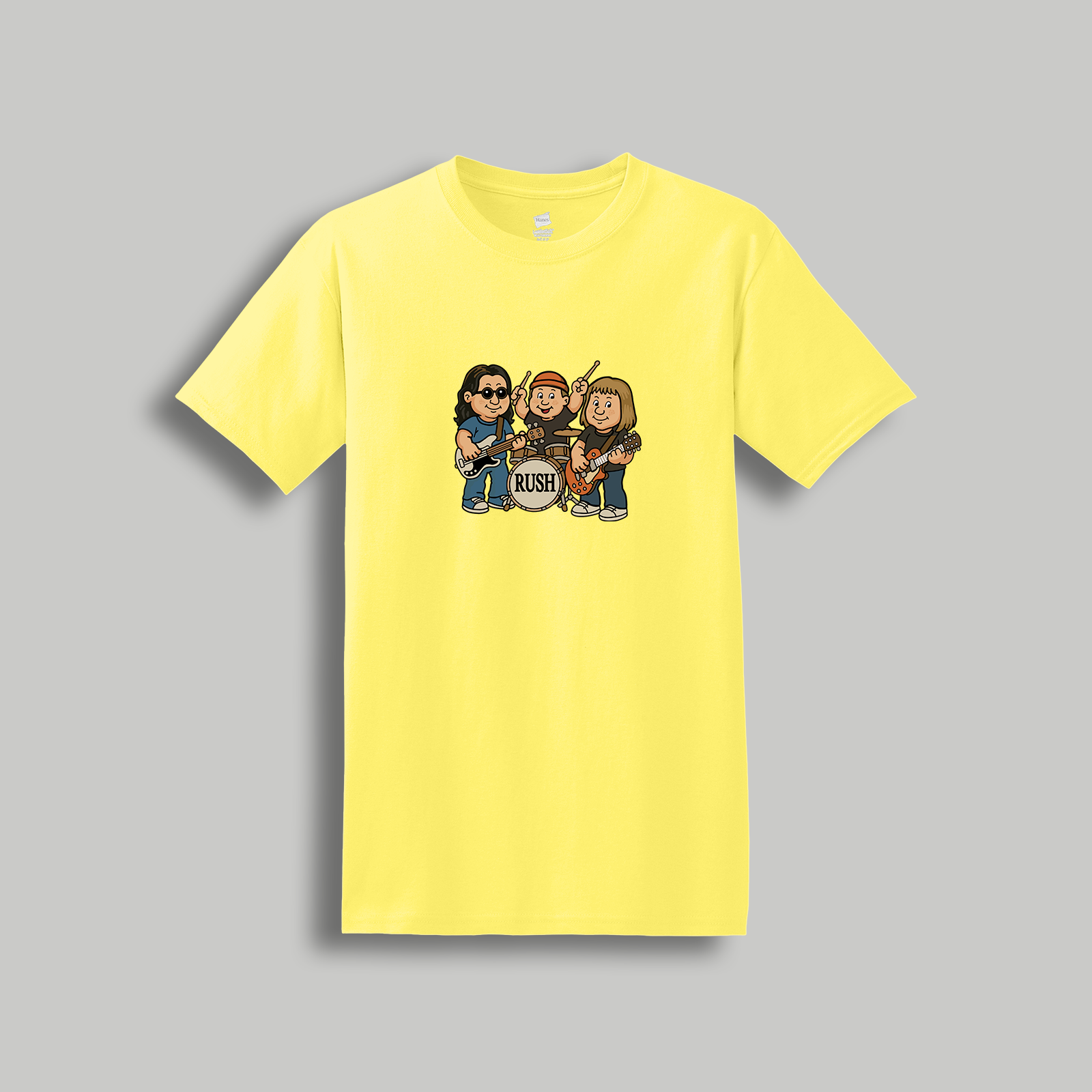 Rush Retro Cartoon Band T-Shirt – Vintage Rock Graphic Tee for Music Fans